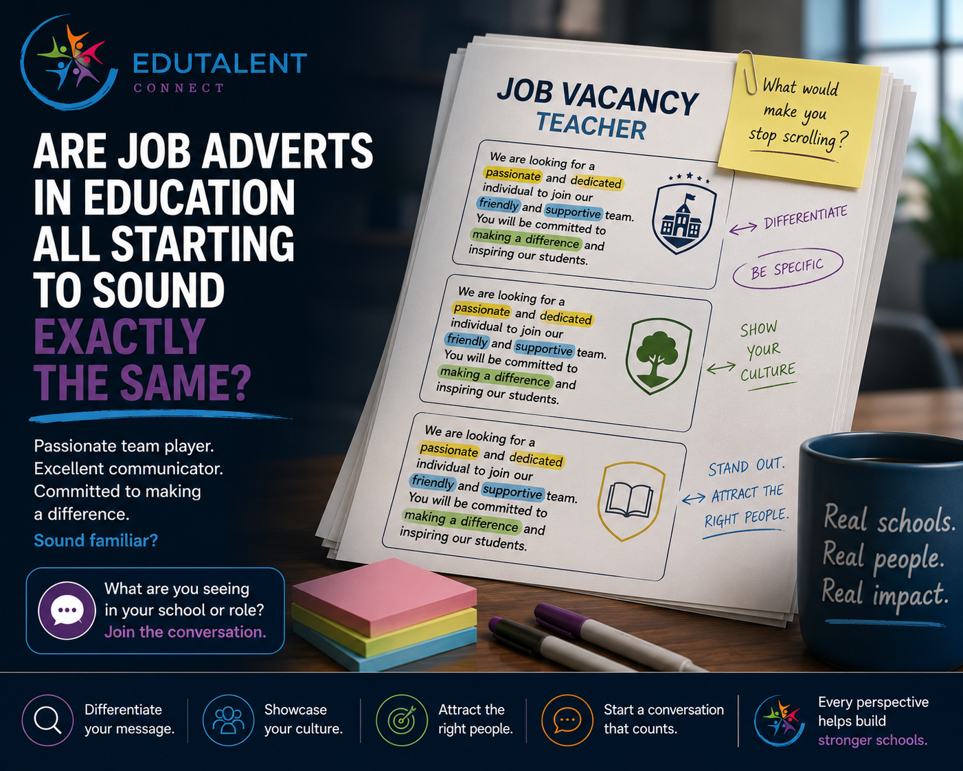 Are job adverts in education all starting to sound exactly the same?