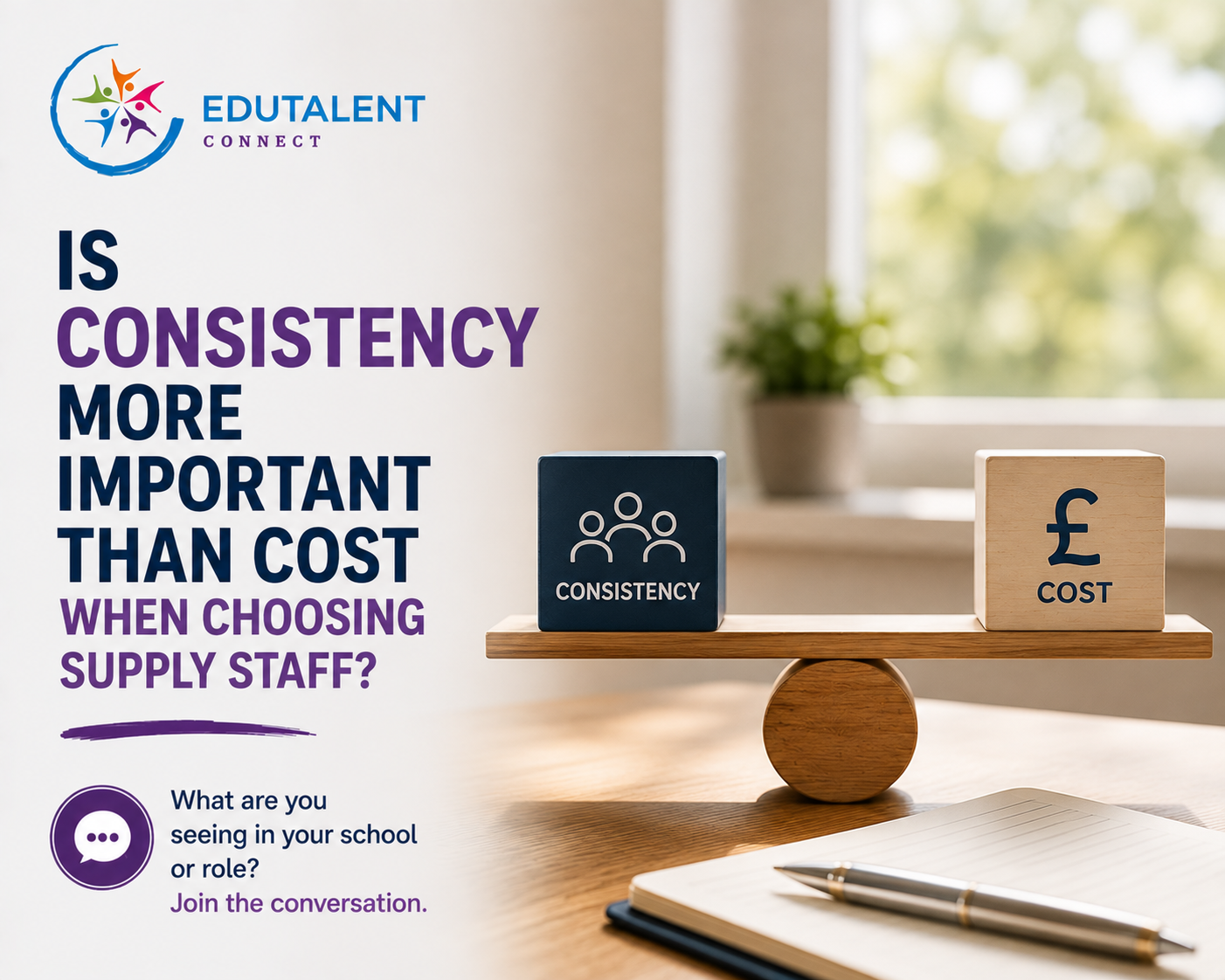Is consistency more important than cost when choosing supply staff?