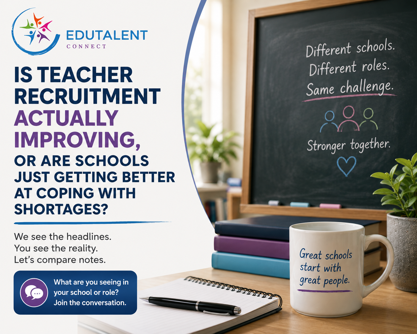 Is teacher recruitment actually improving, or are schools just getting better at coping with shortages?