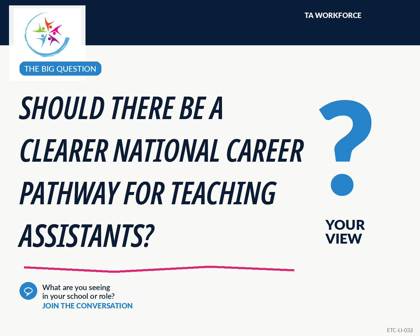 Should there be a clearer national career pathway for teaching assistants?