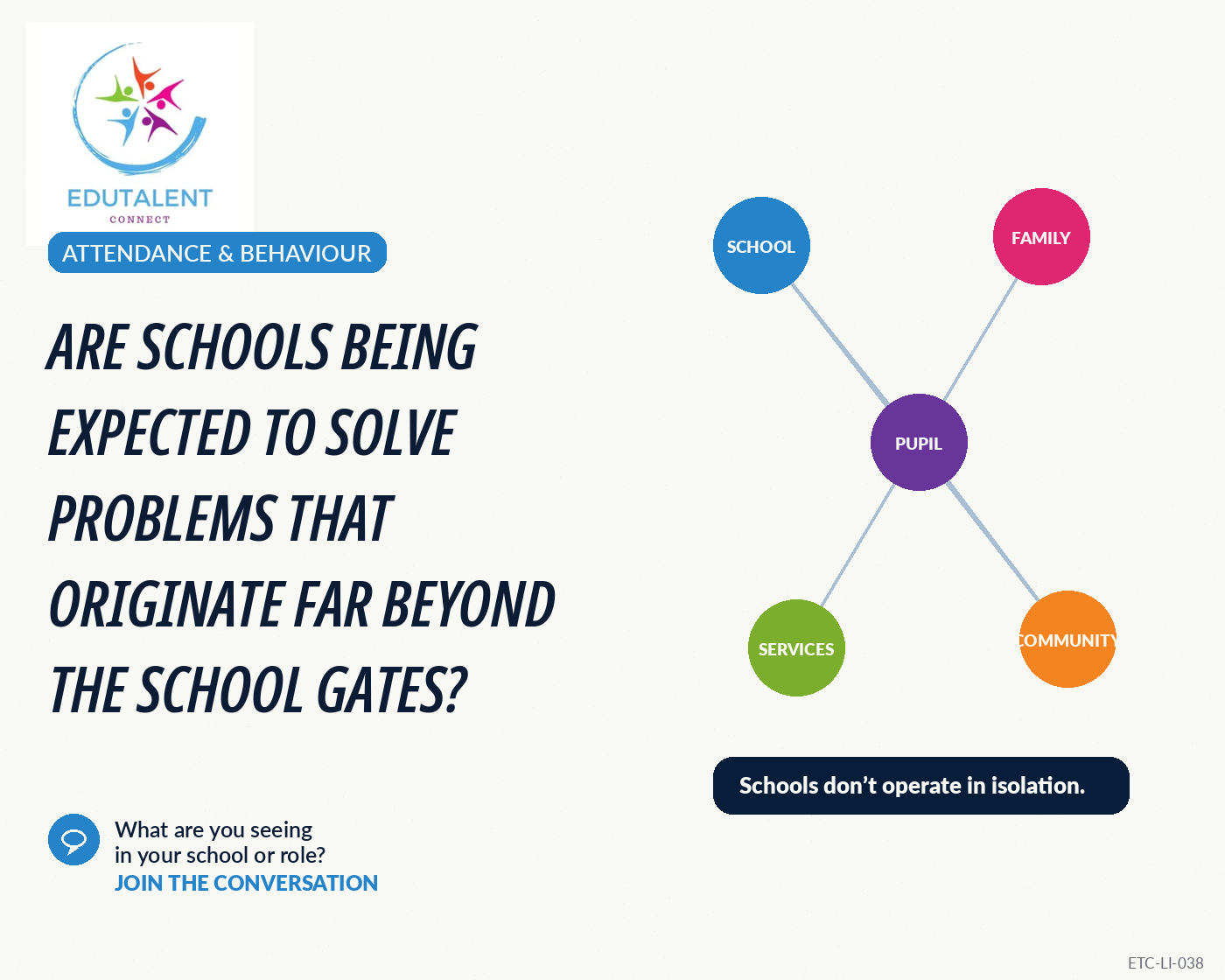 Are schools being expected to solve problems that originate far beyond the school gates?